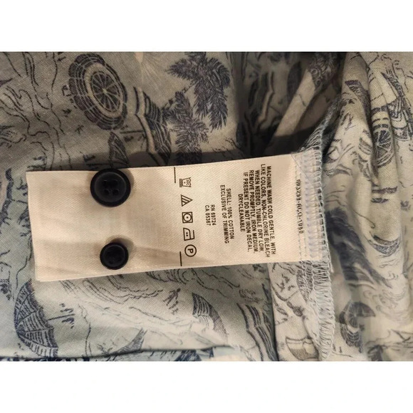 Columbia Men's Hawaiian Sailboat Beach Umbrella Short Sleeve Shirt Sz Small - Picture 8 of 8